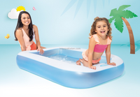 INTEX 65" x 39" x 11" Rectangular Inflatable Kiddie Pool Blue